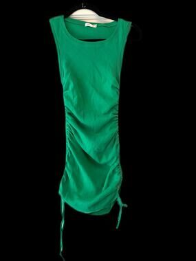 Good American Ruched Green Midi Dress – Women's Size 0